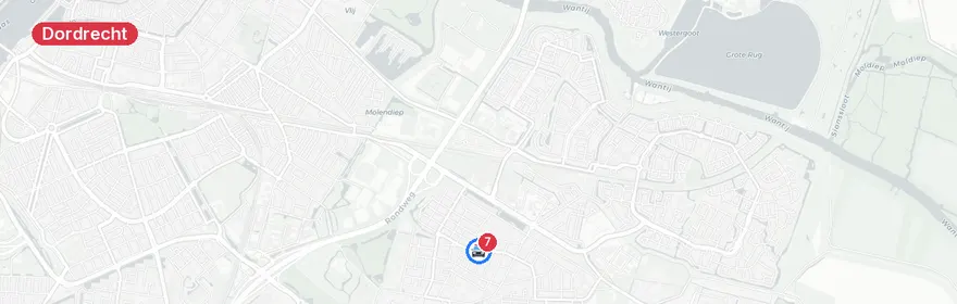 Kaart van Aanrijding Nijhofflaan Dordrecht, moeder en kinderen gewond