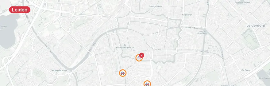 Kaart van Meerdere ambulances Doezastraat Leiden