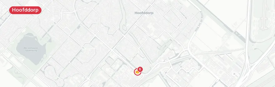 Kaart van Grote brand Eurobox Selfstorage Parellaan Hoofddorp