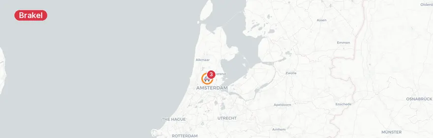 Kaart van Zwaargewonde bij frontale botsing Van Heemstraweg Brakel