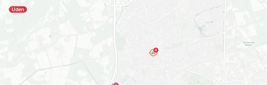 Kaart van Verkeersongeval met letsel De Corridor Uden