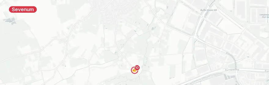Kaart van Grote brand kringloopwinkel Maasbreeseweg Sevenum