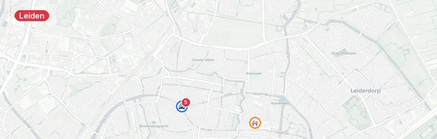 Kaart van Gekanteld voertuig N434 Leiden, meerdere gewonden