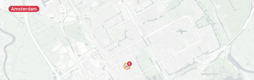 Kaart van Reanimatie Hofgeest Amsterdam, traumahelikopter ingezet