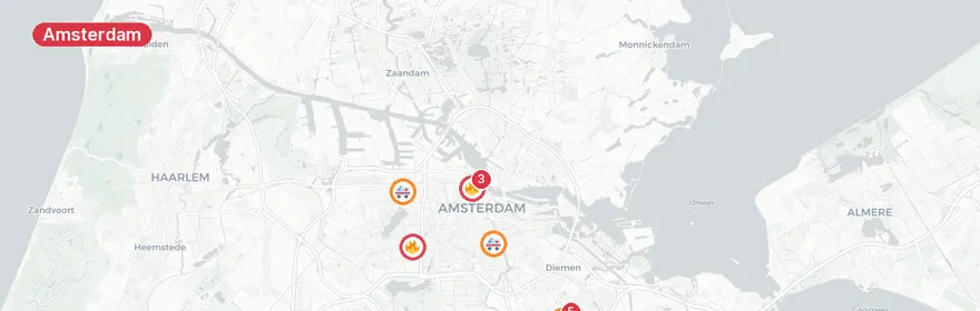 Kaart van Woningbrand Hofgeest Amsterdam