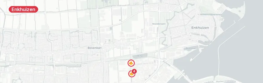 Kaart van Gasluchtmelding De Drie Kronen Enkhuizen