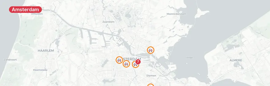Kaart van Meerdere A1-inzetten Prinsengracht, Amsterdam