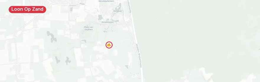 Kaart van Brand in sloep aan Hoge Steenweg Loon op Zand