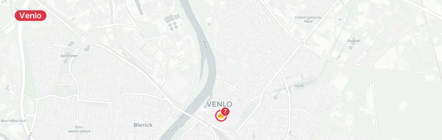 Kaart van Woningbrand Bij de Olieslager in Venlo