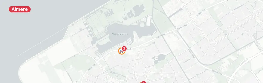 Kaart van Verkeersongeval met letsel Grasweg Almere