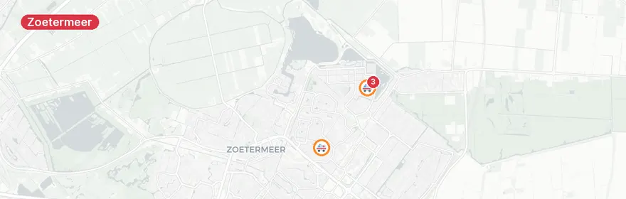 Kaart van Meerdere meldingen Linieschans Zoetermeer