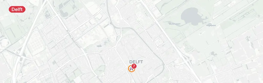 Kaart van Steekpartij Binnenwatersloot Delft, man gewond
