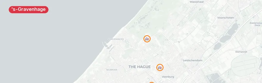 Kaart van Verkeersongeval Moerweg, 's-Gravenhage