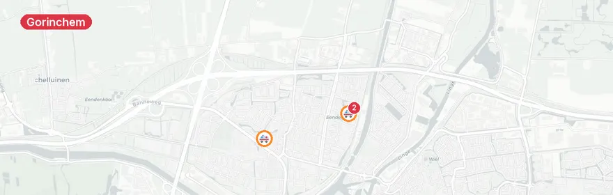 Kaart van Geplande actie Stadhuisplein, Gorinchem