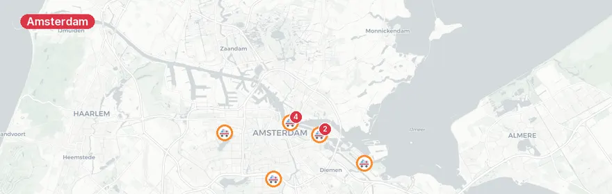 Kaart van Steekpartij De Ruijterkade Amsterdam