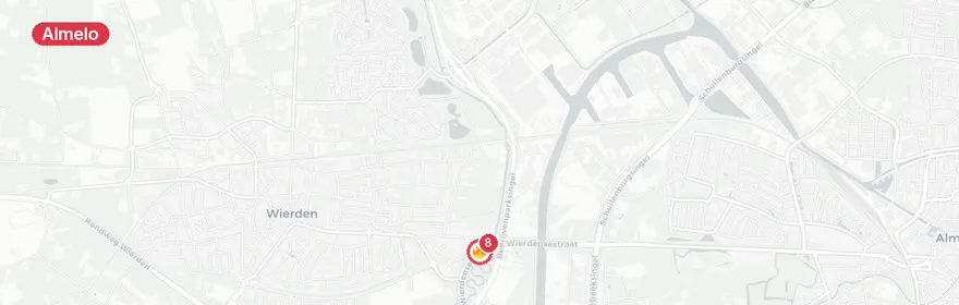 Kaart van Woningbrand Wierdensestraat Almelo
