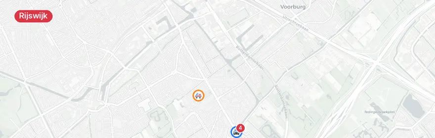 Kaart van Verkeersongeval met letsel op Haagweg Rijswijk