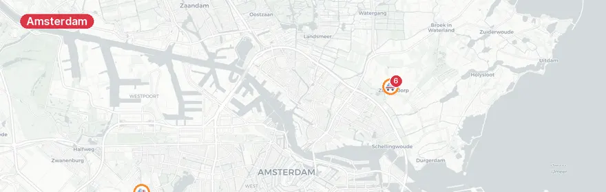 Kaart van Woningbrand Bakkersbrug, Amsterdam
