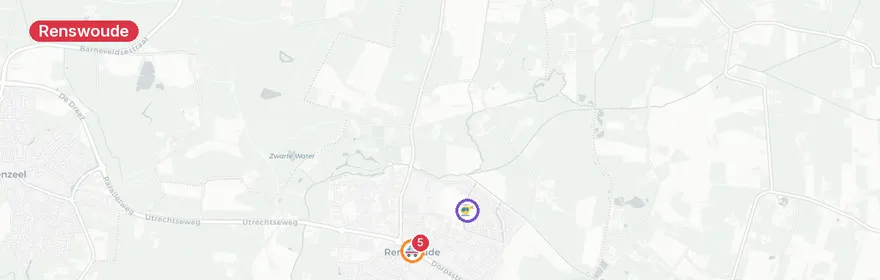 Kaart van Medisch noodgeval Renswoude, Lifeliner ingezet