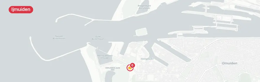 Kaart van Duinbrand op camping De Duindoorn Ijmuiden