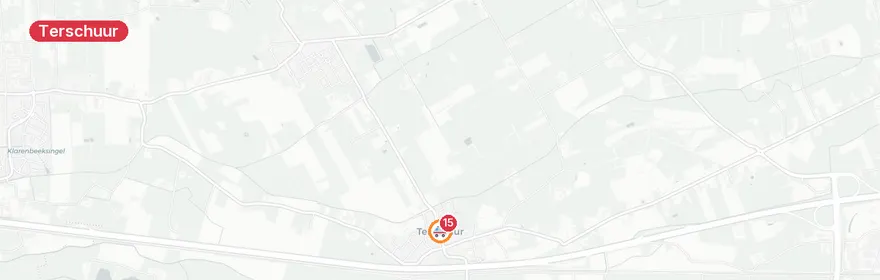 Kaart van Verkeersongeval A1 bij Terschuur veroorzaakt ruime vertra...