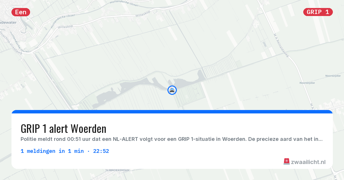 Kaart van de activiteitspiek bij Een
