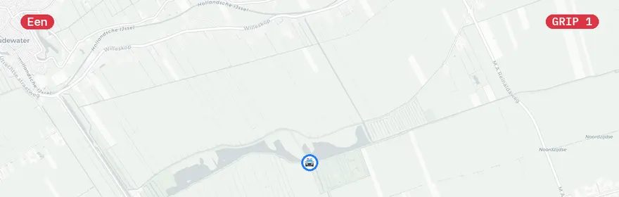 Kaart van GRIP 1 alert Woerden