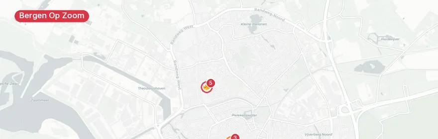 Kaart van Reanimatie Pioenveld Bergen op Zoom, traumahelikopter ing...