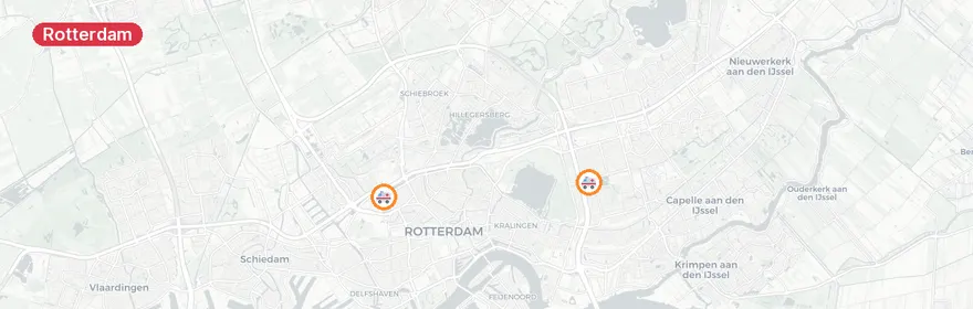 Kaart van Schietincident Piet Smitkade Rotterdam, één dode