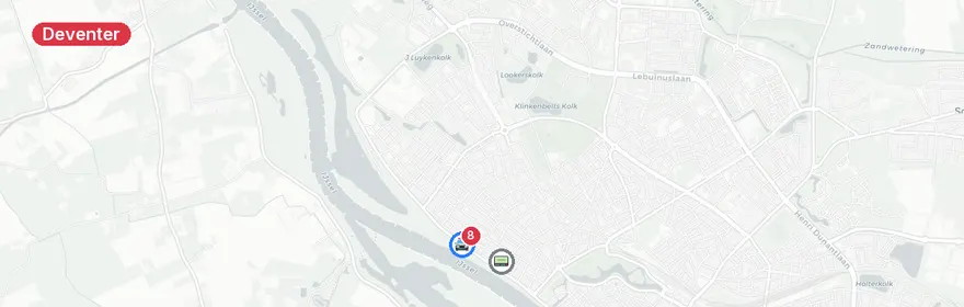 Kaart van Verkeersongeval IJsselkade Deventer, bestuurder gewond