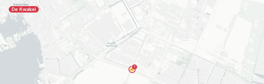 Kaart van Fietser te water Poelweg De Kwakel
