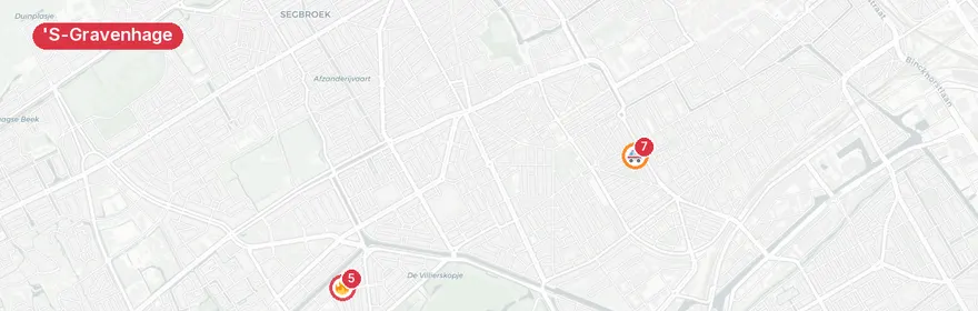 Kaart van Woningbrand Lopikplein, 's-Gravenhage