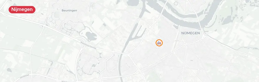 Kaart van Verkeersongeval met letsel op Tolhuis Nijmegen