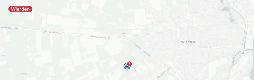 Kaart van Frontale botsing N35 bij Wierden, twee gewonden