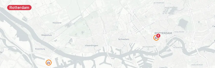 Kaart van Reanimatie Korte Bajonetstraat Rotterdam