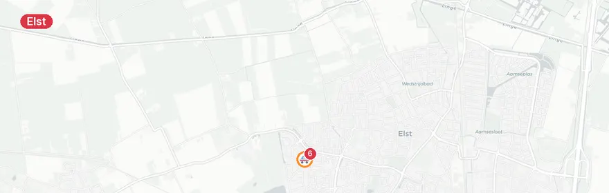 Kaart van Quadrijder ernstig gewond bij aanrijding Elst