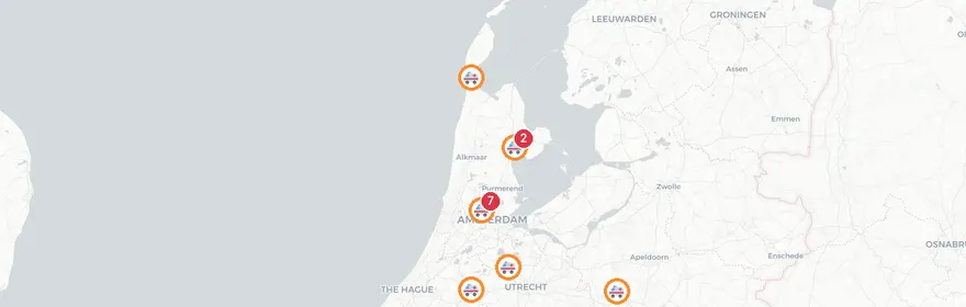 Kaart van Meerdere ambulanceritten Zaltbommel