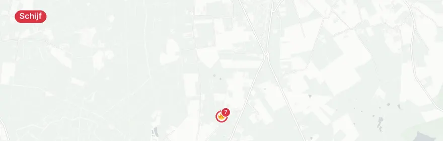 Kaart van Middelbrand chaletwoningen Molendreef Schijf