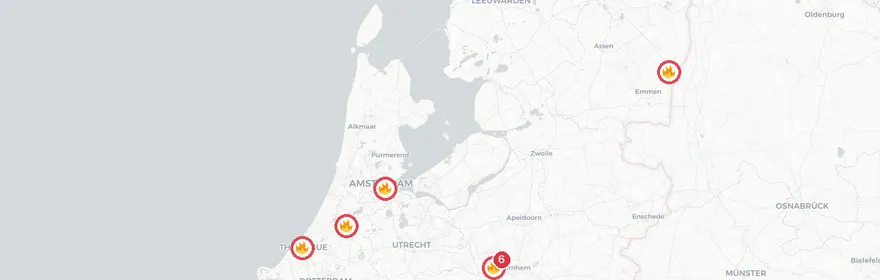 Kaart van Schuurbrand Van Walchrenstraat Renkum