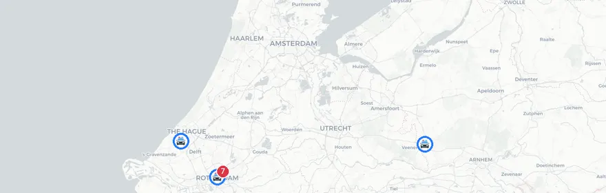 Kaart van Groot verkeersongeval A15 Pernis Rotterdam