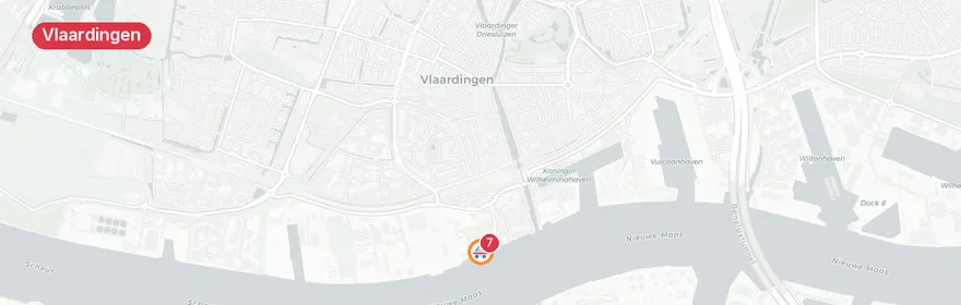 Kaart van Persoon te water Maasboulevard Vlaardingen