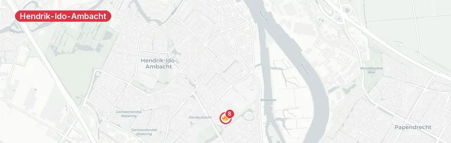 Kaart van Woningbrand Vrouwgelenweg Hendrik-Ido-Ambacht