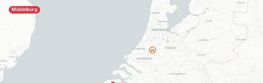 Kaart van Sportvliegtuigcrash Mortierepad, Middelburg