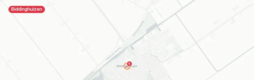Kaart van Ernstig verkeersongeval N305 Biddinghuizen