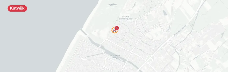Kaart van Medisch incident TITAN Katwijk