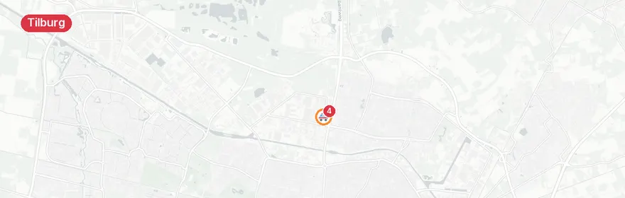 Kaart van Letselongeval Wandelboslaan, Tilburg