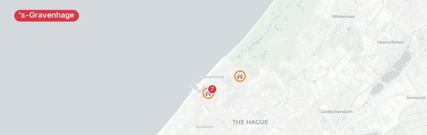 Kaart van Meervoudig incident Westduinweg, Den Haag