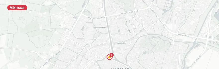 Kaart van Uitslaande woningbrand Molenbuurt Alkmaar