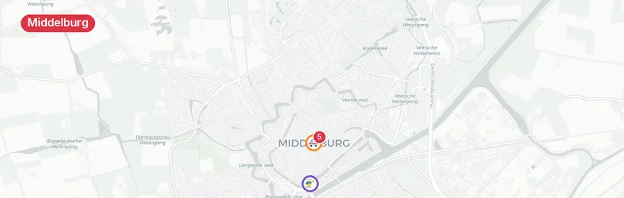 Kaart van Spoedeisende medische hulp Middelburg