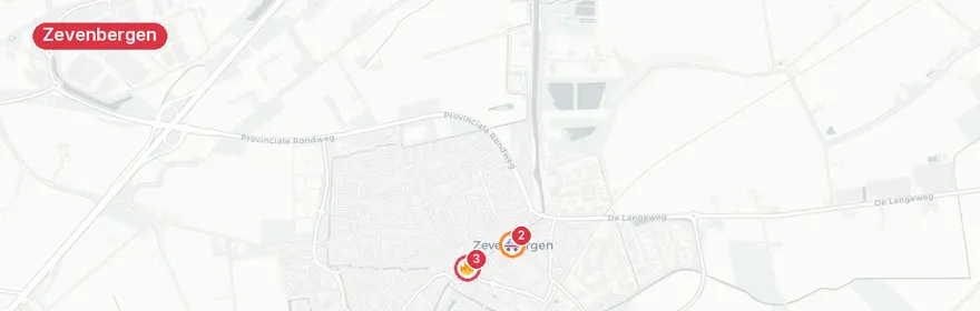 Kaart van Letselincident Noordhaven, Zevenbergen